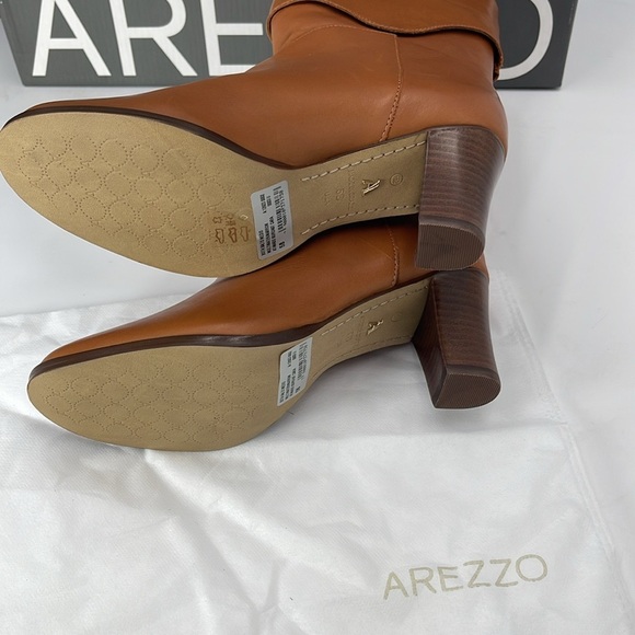 Arezzo Women's Marrom Vivian Mid Block Round Toe Booties Size 5B NIB - Picture 8 of 10